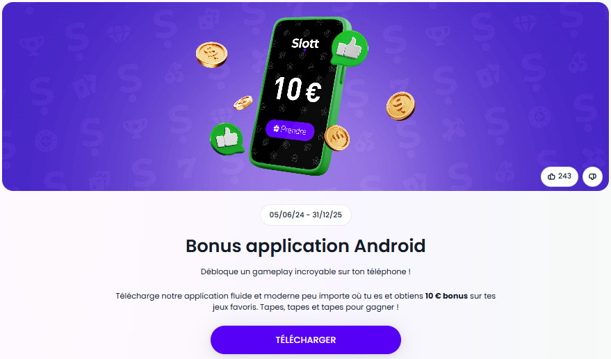 bonus sans depot slott casino
